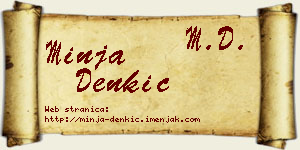 Minja Denkić vizit kartica